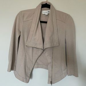 Nude mid arm length blazer